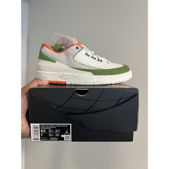 Titan Nike Wmns Air Jordan 2 Retro Low DV6206 183 Size 8.5 US Women | New | Good - Picture 7 of 9